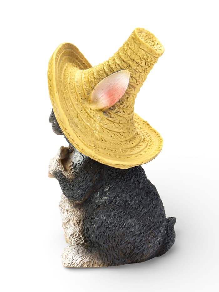 Садовая фигура из полистоуна «Зайка в соломенной шляпе с бабочкой», 19×12×14 см, МИКС