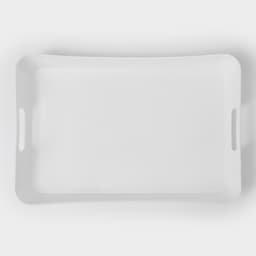 Поднос с ручками BEROSSI «Рондо», пластик, 42.2×28.2×5.2 см, белый