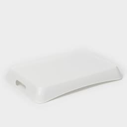 Поднос с ручками BEROSSI «Рондо», пластик, 42.2×28.2×5.2 см, белый