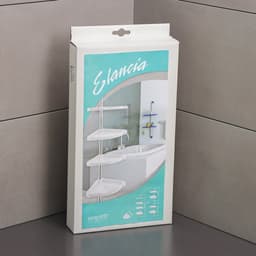 Полка угловая «Элансия», 24×24×98.2 см, 4-х ярусная, белая