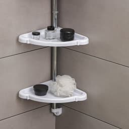 Полка угловая «Элансия», 24×24×98.2 см, 4-х ярусная, белая