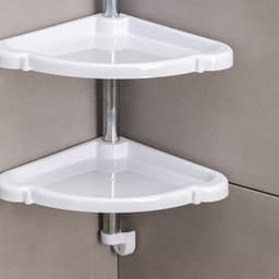 Полка угловая «Элансия», 24×24×98.2 см, 4-х ярусная, белая