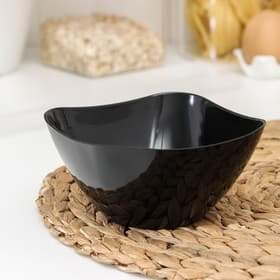 Салатник BEROSSI «Рондо», 500 мл, d=12.5 см, пластик, чёрный