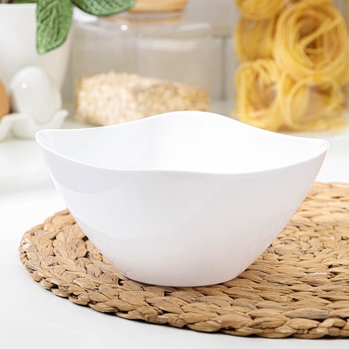 Салатник пластиковый BEROSSI «Рондо», 1 л, белый