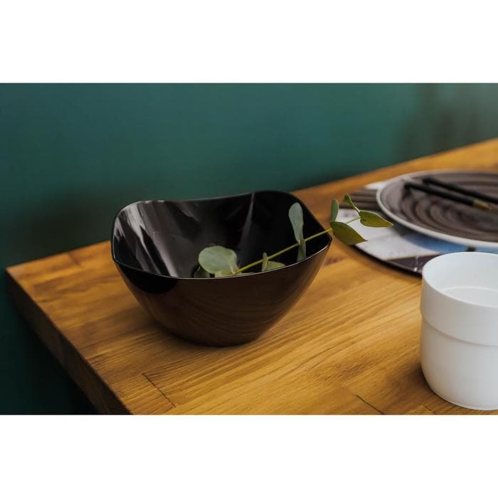 Салатник пластиковый BEROSSI «Рондо», 1 л, чёрный