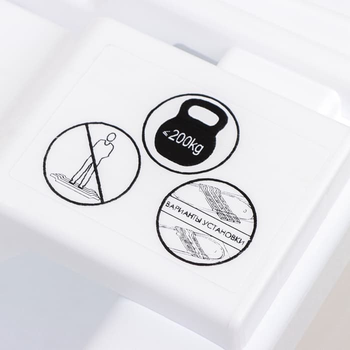 Сиденье для ванны, пластик, 68 см, белое