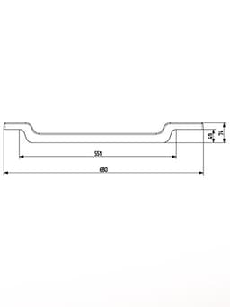 Сиденье для ванны, пластик, 68 см, белое