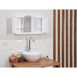 Шкафчик зеркальный для ванной комнаты «Арго», подвесной, снежно-белый