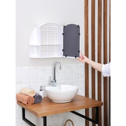 Шкафчик для ванной комнаты с зеркалом «Орион», подвесной, снежно-белый