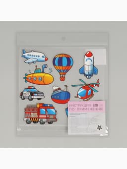 Термонаклейка «Транспорт», 19.5×21 см, 8 дизайнов