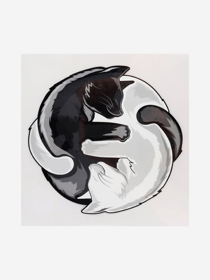 Термонаклейка «Коты Инь-Ян», 18.6×18 см