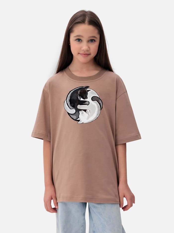 Термонаклейка «Коты Инь-Ян», 18.6×18 см