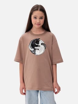 Термонаклейка «Коты Инь-Ян», 18.6×18 см