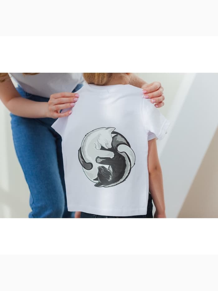 Термонаклейка «Коты Инь-Ян», 18.6×18 см