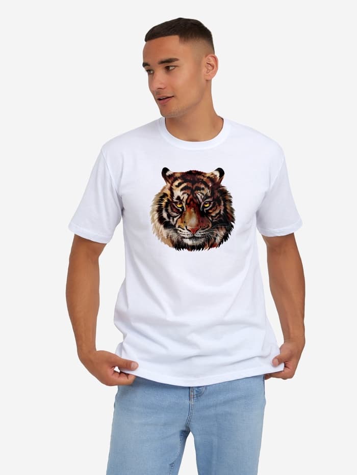 Термонаклейка «Тигр акварельный», 19.4×18.9 см