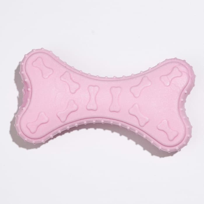 Плавающая игрушка для собак Пижон Premium «Косточки», 10.5×5.5×2 см, вспененный TPR, розовая