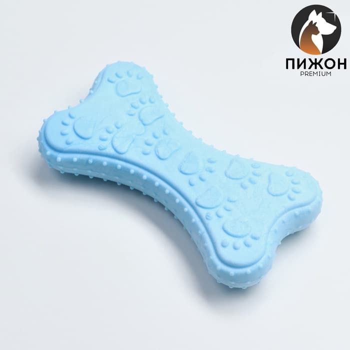 Плавающая игрушка для собак Пижон Premium «Лапки», 10.5×5.5×2 см, вспененный TPR, голубая