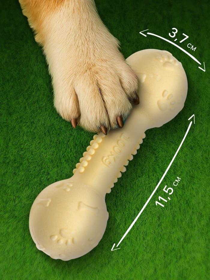 Плавающая игрушка для собак Пижон Premium «Топ-гантель», 11.5 см, вспененный TPR, жёлтая