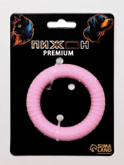 Плавающая игрушка для собак Пижон Premium «Обруч», 8 см, вспененный TPR, розовая