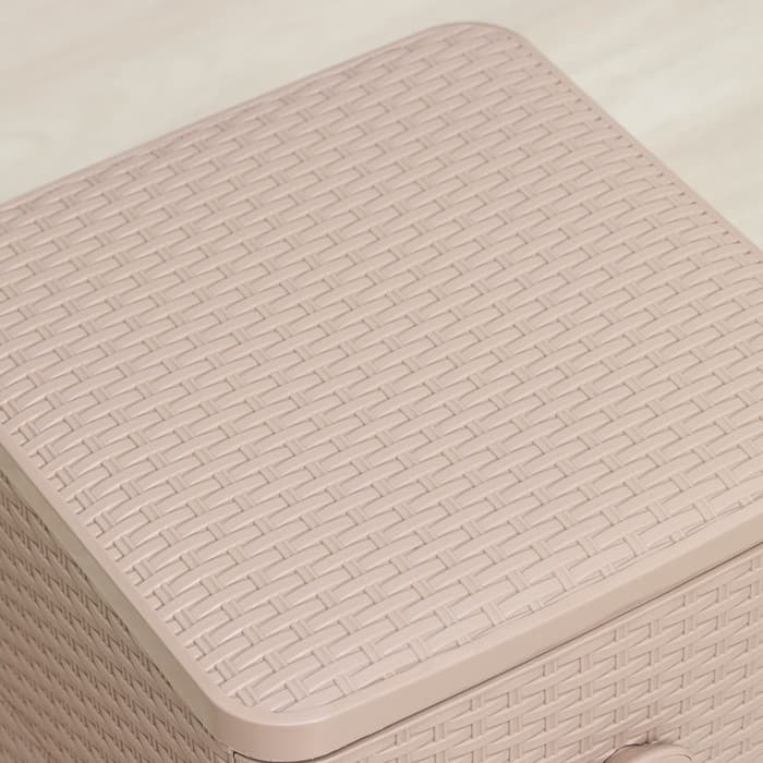 Комод 3-х секционный «Плетёнка», 37.5×36×63 см, цвет какао