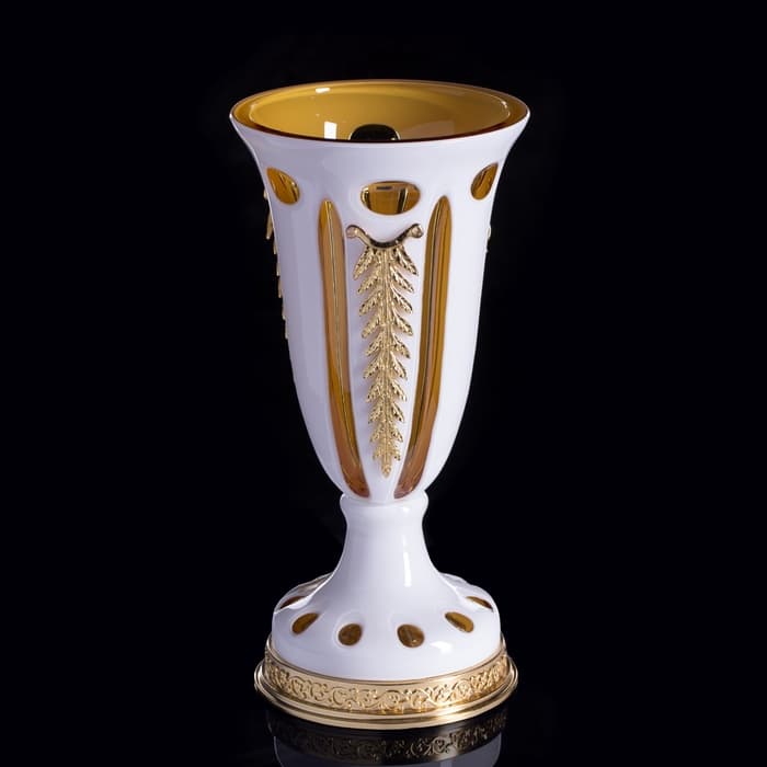 Ваза хрустальная с позолотой «Аида», 13.5×20 см