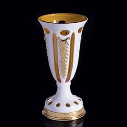 Ваза хрустальная с позолотой «Аида», 13.5×20 см