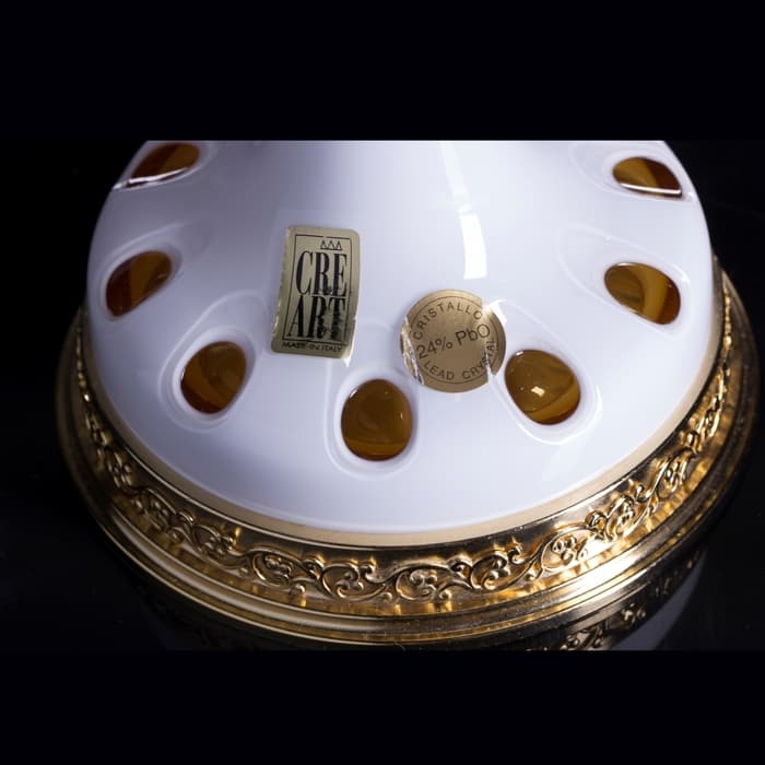 Ваза хрустальная с позолотой «Аида», 13.5×20 см