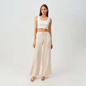 Брюки женские палаццо MINAKU, бежевые, размер 42