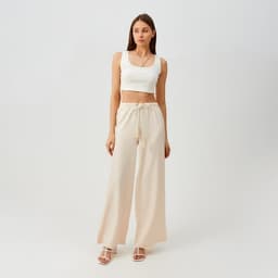 Брюки женские палаццо MINAKU, бежевые, размер 42