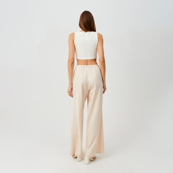 Брюки женские палаццо MINAKU, бежевые, размер 42