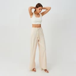 Брюки женские палаццо MINAKU, бежевые, размер 46