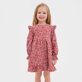 Платье для девочки KAFTAN «Цветы», розовое, рост 98-104 см