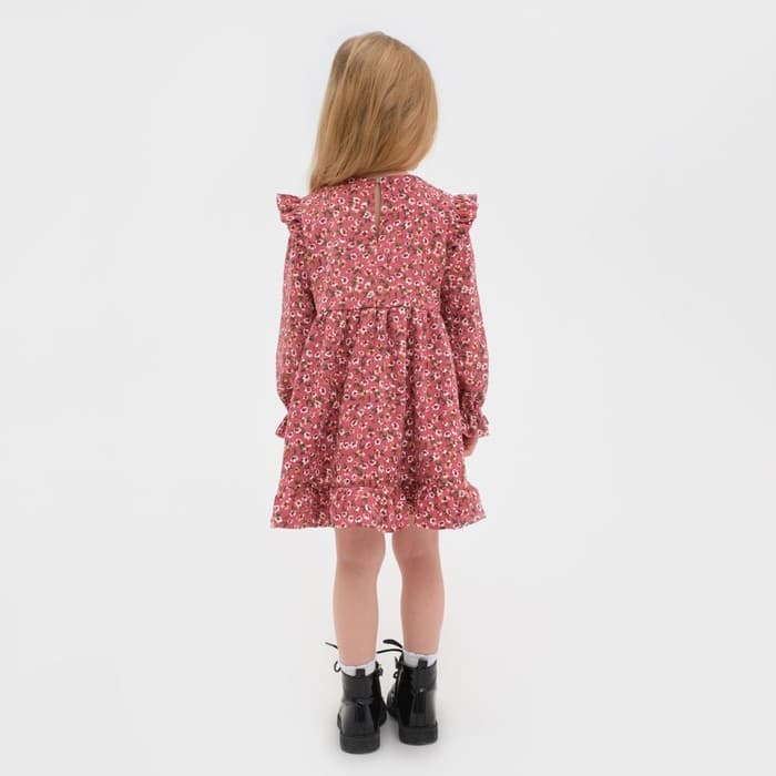 Платье для девочки KAFTAN «Цветы», розовое, рост 98-104 см