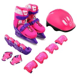 Набор: коньки детские раздвижные Snow Cat, с роликовой платформой, защита, размер 30-33