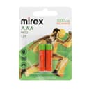 Аккумулятор Mirex, Ni-Mh, AAA, HR03-2BL, 1.2 В, 1000 мАч, блистер, 2 шт.