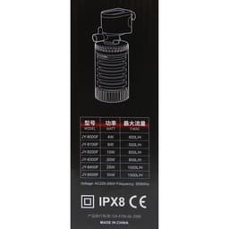 Фильтр для аквариума JINGYE JY-8000F, внутренний, 400 л/ч, 4 Вт