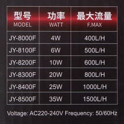 Фильтр для аквариума JINGYE JY-8200F, внутренний, двухсекционный, 600 л/ч, 10 Вт