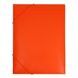 Папка на резинке А4, 500 мкм, Calligrata Neon, корешок 30 мм, неоновая, красный апельсин