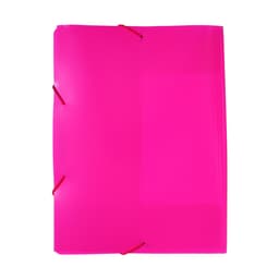 Папка на резинке А4, 500 мкм, Calligrata Neon, корешок 30 мм, неоновая, розовая