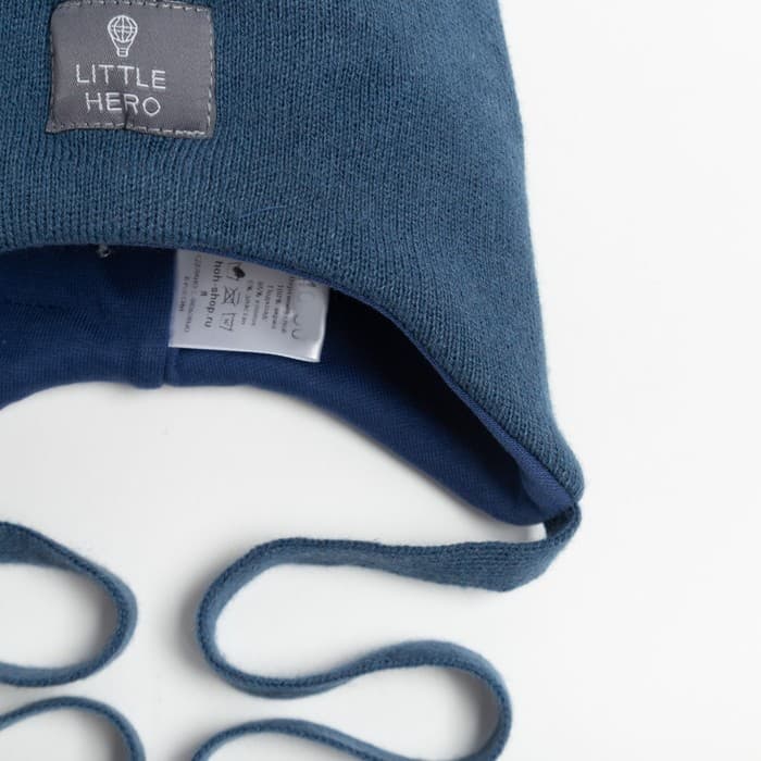 Шапка для мальчика, цвет индиго, размер 42-46