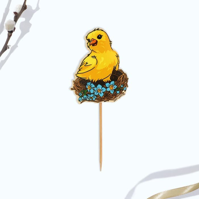 Топпер для украшения кулича «Гнездо» на пасху, 6.8×5.4 см