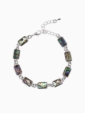 Браслет цепочка «Галиотис. Прямоугольник», L=17 см, + удлинитель 5 см, цвет серебро, разноцветный