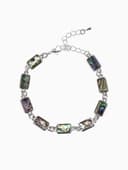 Браслет цепочка «Галиотис. Прямоугольник», L=17 см, + удлинитель 5 см, цвет серебро, разноцветный