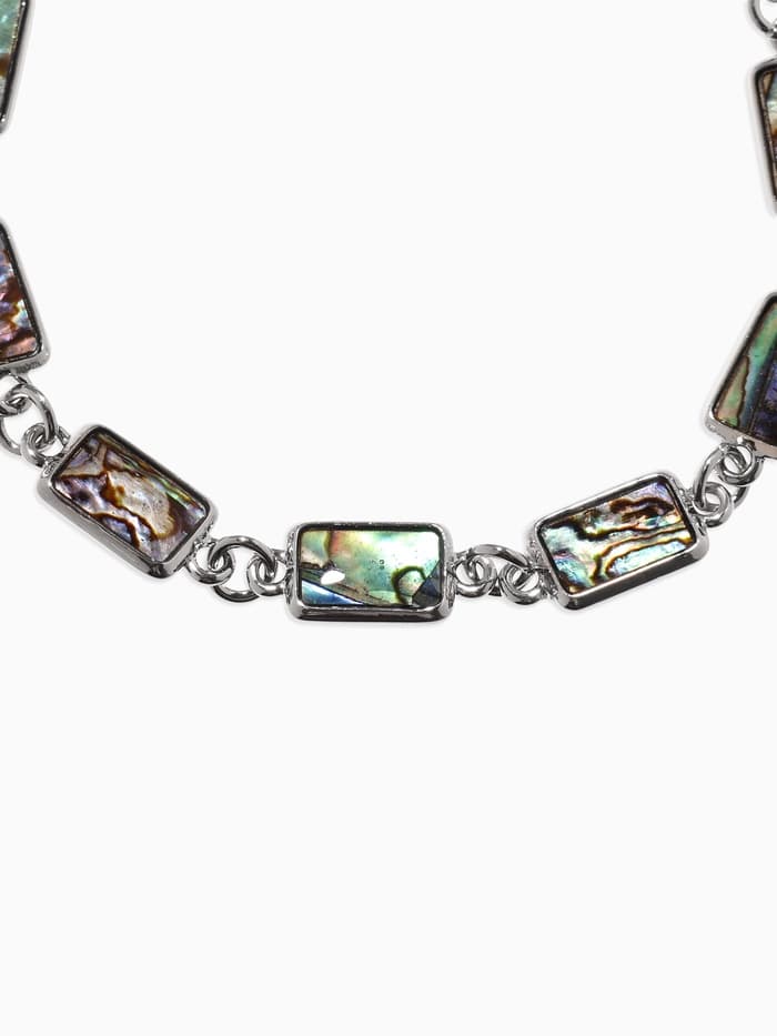 Браслет цепочка «Галиотис. Прямоугольник», L=17 см, + удлинитель 5 см, цвет серебро, разноцветный