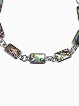 Браслет цепочка «Галиотис. Прямоугольник», L=17 см, + удлинитель 5 см, цвет серебро, разноцветный
