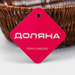 Корзинка для фруктов и хлеба Доляна «Огайо» 28×21×7.5 см, пластик, плетёная, овальная, коричневая