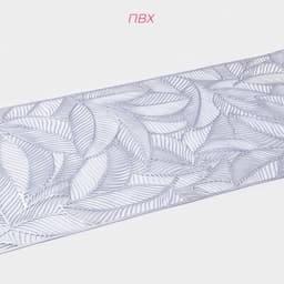 Дорожка на стол Доляна «Листопад», 30×150 см, серебряная