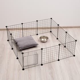 Вольер, 105×105×35 см, 12 секций, звено 35×35 см, металл, чёрный