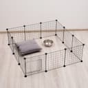 Вольер, 105×105×35 см, 12 секций, звено 35×35 см, металл, чёрный