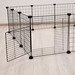 Вольер, 105×105×35 см, 12 секций, звено 35×35 см, металл, чёрный